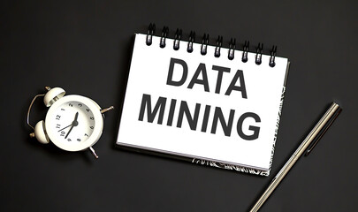 Word writing text DATA MINING . Business concept on black background