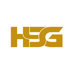 HSG letter monogram logo design vector