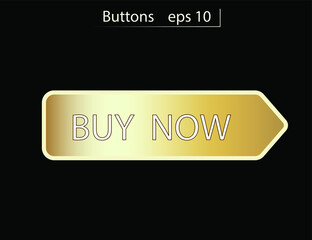 Buy now  web site gold button on the black background  for web site, label, banner, sticker, design template, icon and logo. Business concept, . EPS 10