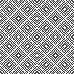 Abstract seamless geometric rhombuses pattern. Repeating geometric tiled ornament. Vector monochrome background.