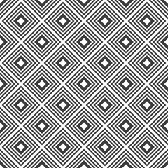 Abstract seamless geometric rhombuses pattern. Repeating geometric tiled ornament. Vector monochrome background.