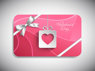 Gift card of Valentine's Day with beautiful calligraphy.