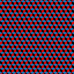 Geometry with simple shape style, seamless pattern of illusion vector background.