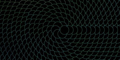 Dark Green vector backdrop with circles.