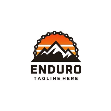 Mountain bike/cycle enduro logo design chain combination