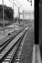 railroad tracks in the morning