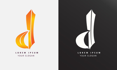 vector graphic of Letter d logo icon