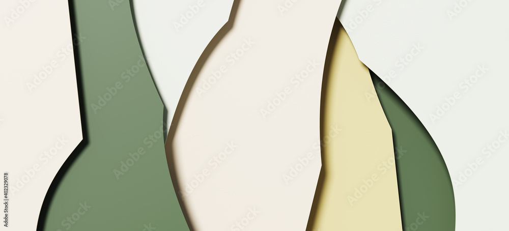 Poster minimal abstract background for beauty product presentation. pastel layer of geometric surface. 3d r