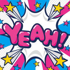 アメリカンコミック風の吹き出し素材