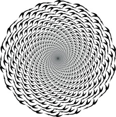  Dotted, dots, speckles abstract concentric circle. Spiral, swirl, twirl element.Circular and radial lines volute, helix.Segmented circle with rotation.Radiating arc lines.Cochlear