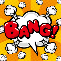 コミック風の擬音語や感嘆符を表現した背景素材