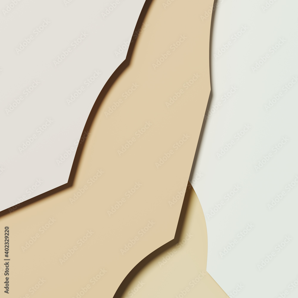 Poster minimal abstract background for beauty product presentation. pastel layer of geometric surface. 3d r