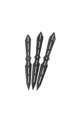 Metal throwing knives isolate on a white back. Ninja weapons. Silent weapon.