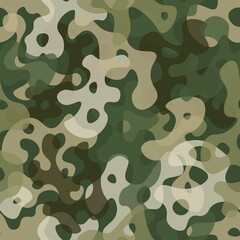 Fototapeta premium Camouflage seamless pattern background masking camo repeat print