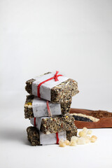 Instant Energy bar made with sesame seeds,flex seeds,jaggery and desi ghee.