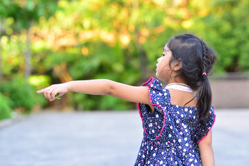 Little Girl and Mother at The Public Park