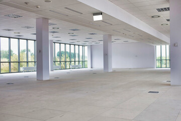 Empty Interior Office due to empty coronavirus meaning that everyone is now working from hom