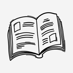 Book doodle vector icon. Drawing sketch illustration hand drawn line eps10