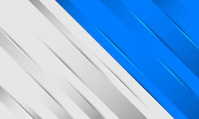 Obraz premium Blue and white geometric stripes shape background.