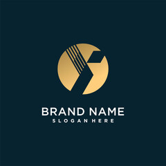 Golden initial letter Y logo design template for company or person Premium Vector part 5