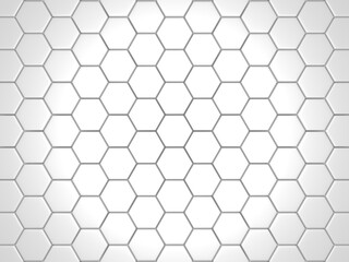 White Geometric Hexagon Abstract Background