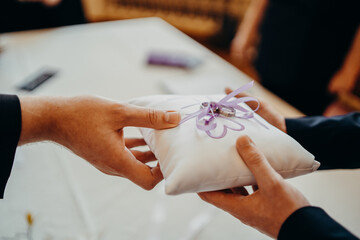 wedding rings at a wedding