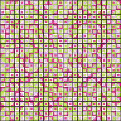 Fototapeta premium Abstract Geometric Pattern generative computational art illustration