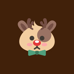Cute Deer vector illustration, isolated on background