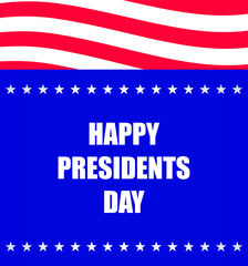 usa president day banner, red and white stripes, background for postcard