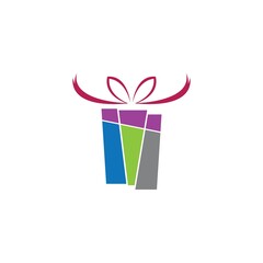 Gift Box, gift shop logo icon Vector