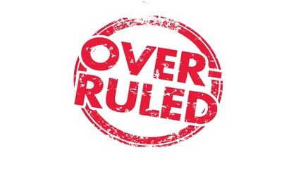 Overruled Stamped Reversed Decision New Ruling Overridden Animation