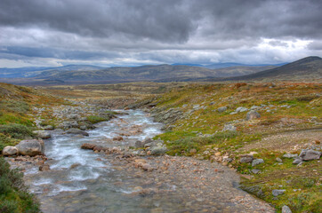 Herbst entlang der Flatruet zwischen Funäsdalen und Ljungdalen