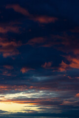 colorful cloudy evening sky