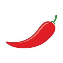 Hot chili pepper vector illustration. Red hot chili design vector.