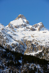 Snowy peaks in the Pyrenees