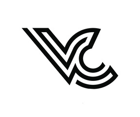 VC logo design concept by Adobe illustrator EPS version 10