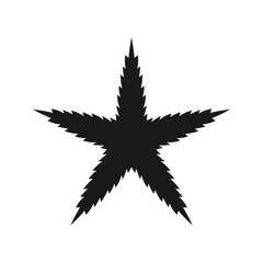 Cannabis Leaf (Marijuana) Star Shape Icon