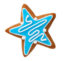 Gingerbread In Shape Of Star Isolated