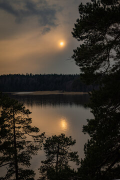 sunset over the lake © Joonas