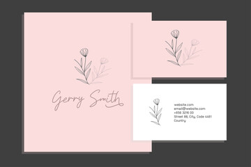 Floral logo & Business Card Templates