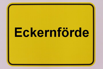 Illustration eines Stadteingangsschildes der Stadt Eckernförde