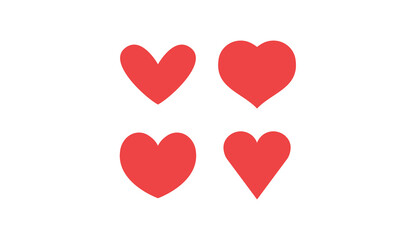 Hearts icon collection. Love symbol. Valentine's day heart vector set.