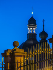 Jesuitenkirche Mannheim zur blauen Stunde