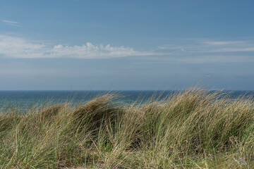 Sylt - View from Grass dunes towards Wenningstedt Beach