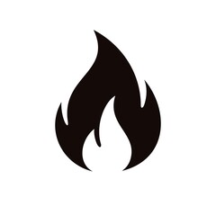 Fire flame logo design. Fire flame silhouette icon. Fire symbols. Vector illustration.