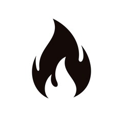 Fire flame logo design. Fire flame silhouette icon. Fire symbols. Vector illustration.