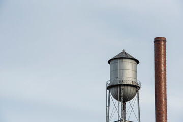 old water tower and chimney