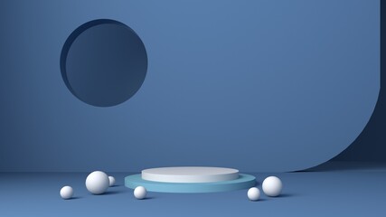 background vector 3d blue rendering with podium minimal blue pastel scene, minimal abstract background 3d rendering abstract geometric shape blue pastel, 3D stand pedestal background for show product