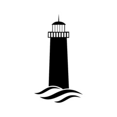Lighthouse icon isolated on white background