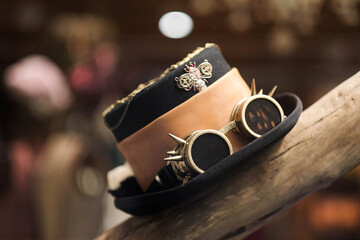 Steampunk hat for carnival in venice italy
